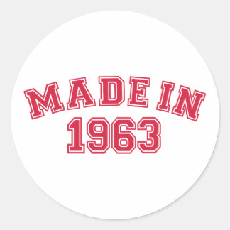 Made in 1963 classic round sticker