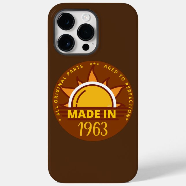 MADE IN 1963 funny birthday gift                   Case-Mate iPhone Case (Back)