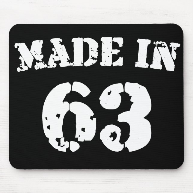 Made In 1963 Mouse Mat (Front)
