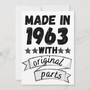 made in 1963 with original parts, thank you card