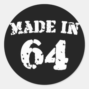 Made In 1964 Classic Round Sticker