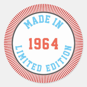 Made in 1964 classic round sticker