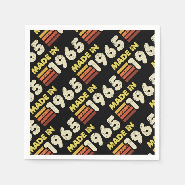 Made In 1965 60th Birthday Napkin (Front)