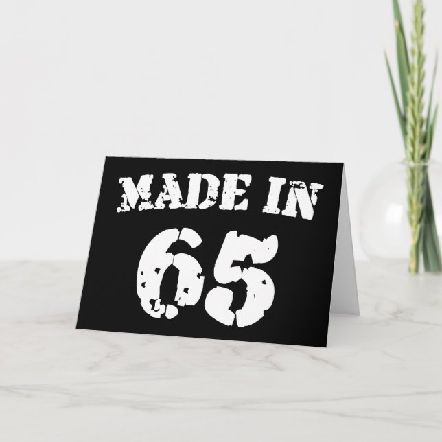 Made In 1965 Card (Front)