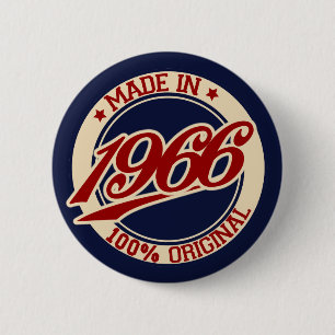 Made In 1966 6 Cm Round Badge