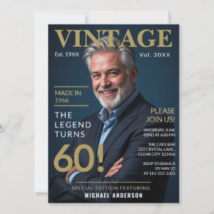 Made in 1966 Vintage 60th Birthday Magazine Invitation