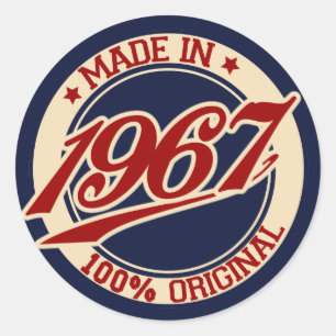 Made In 1967 Classic Round Sticker