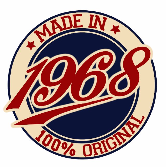 Made In 1968 Standing Photo Sculpture (Front)