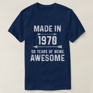 Made in 1970 50 Years of Awesome Gift Men Women T-Shirt