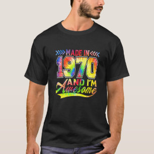 Made In 1970 And I'm Awesome Colour Spectrum Birth T-Shirt