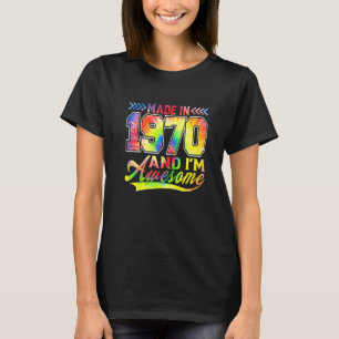 Made In 1970 And I'm Awesome Colour Spectrum Birth T-Shirt