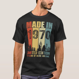 Made In 1970 Limited Edition 55 Years T-Shirt