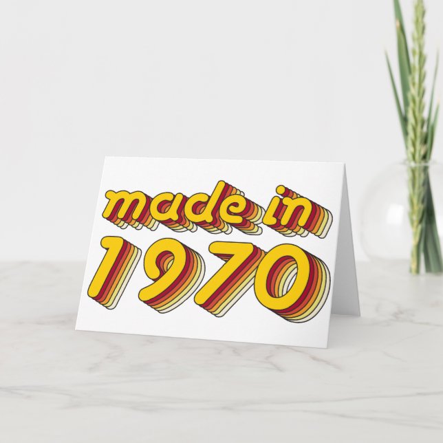 Made in 1970 (Yellow&Red) Card (Front)