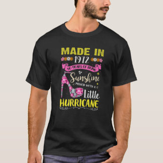 Made In 1972 50 Years Of Being Awesome Flowers Bir T-Shirt