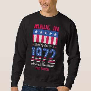 Made In 1972 T Shirts Usa Land Of Free Home Of Bra