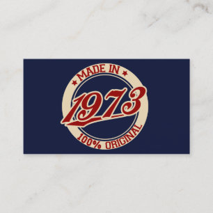 Made In 1973 Business Card