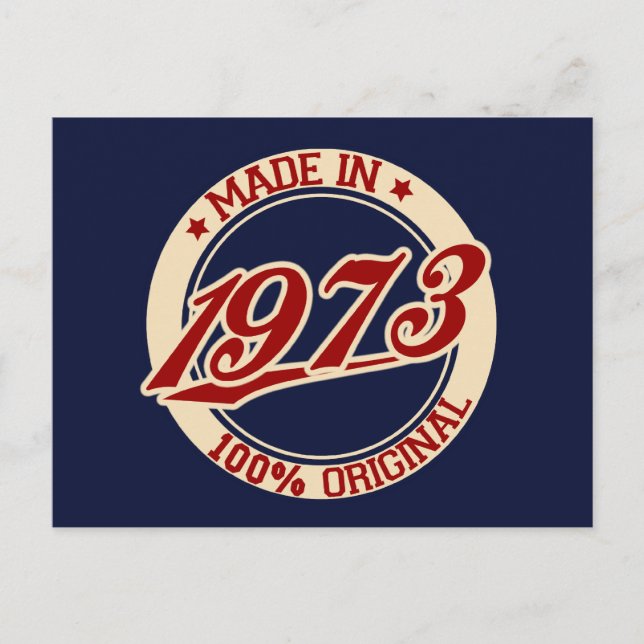 Made In 1973 Postcard (Front)