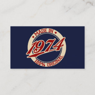 Made In 1974 Business Card