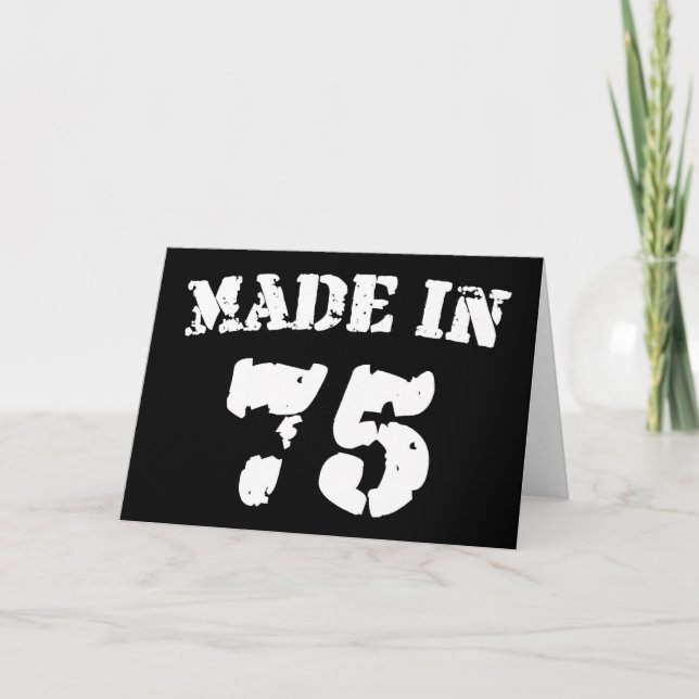 Made In 1975 Card (Front)