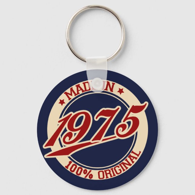 Made In 1975 Key Ring (Front)