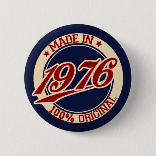 Image of Made In 1976 6 Cm Round Badge