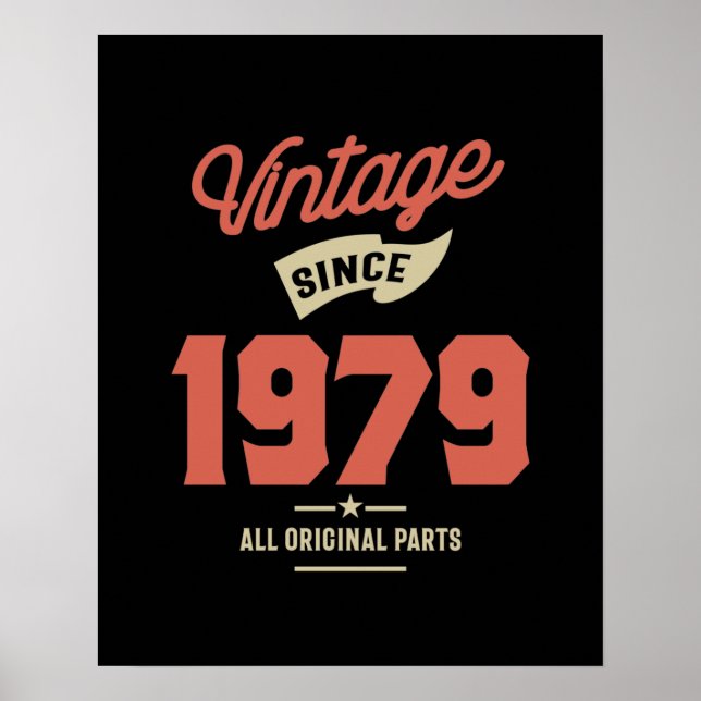 Made In 1979 Birthday Gift Poster (Front)