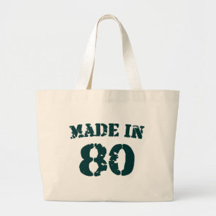 Made In 1980 Large Tote Bag