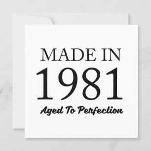 Made In 1981 Card