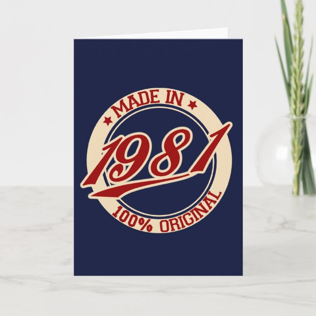 Made In 1981 Card (Front)