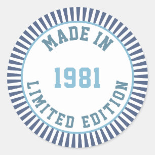 Made in 1981 classic round sticker