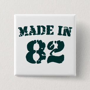 Made In 1982 15 Cm Square Badge