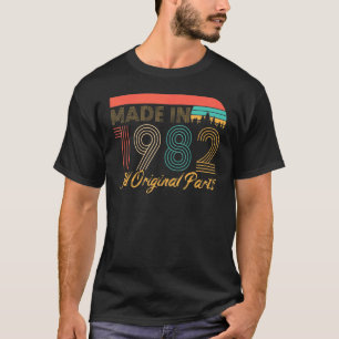 Made In 1982 Vintage 1982 40th Birthday Original P T-Shirt