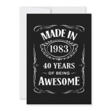 Made in 1983 40 years of being awesome 2023 bday