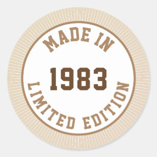 Made in 1983 classic round sticker