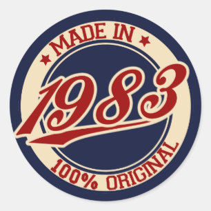 Made In 1983 Classic Round Sticker