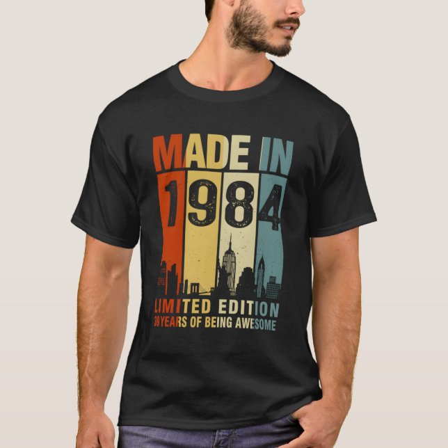 Made In 1984 39 Years Of Being Awesome T-Shirt (Front)