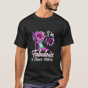 Made In 1984 Floral 40 Year Old Vintage 40th Birth T-Shirt