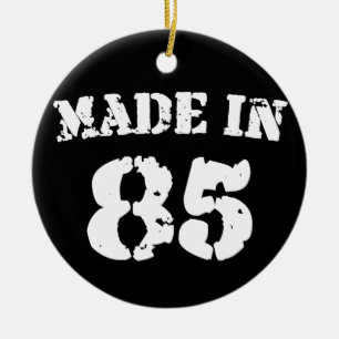 Made In 1985 Ceramic Tree Decoration