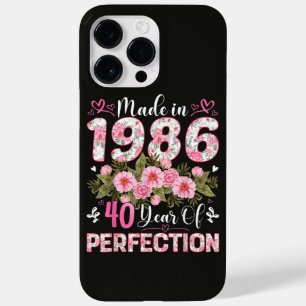 Made In 1986 40 Years Of Perfection Floral Case-Mate iPhone 14 Pro Max Case