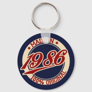 Made In 1986 Key Ring