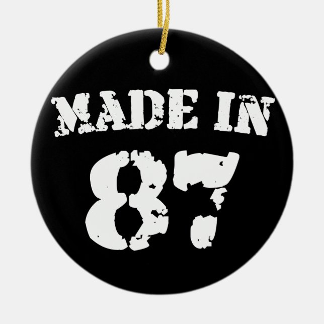 Made In 1987 Ceramic Tree Decoration (Front)