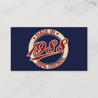Made In 1988 Business Card