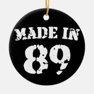 Made In 1989 Ceramic Tree Decoration