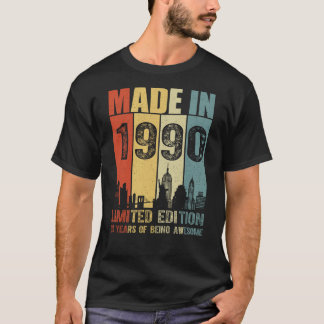 Made In 1990 Limited Edition 35 Years T-Shirt