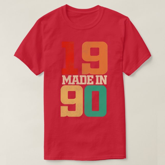 Made in 1990 T-Shirt (Design Front)
