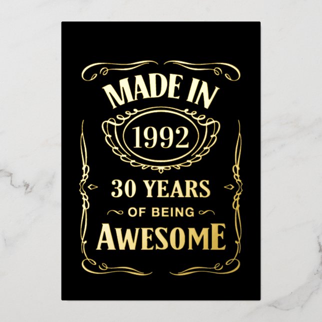 Made in 1992 30 years of being awesome 2022 (Front)