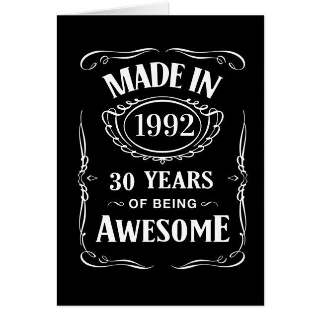 Made in 1992 30 years of being awesome 2022 bday c (Front)