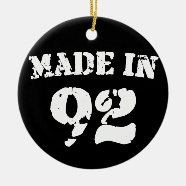 Made In 1992 Ceramic Tree Decoration (Front)