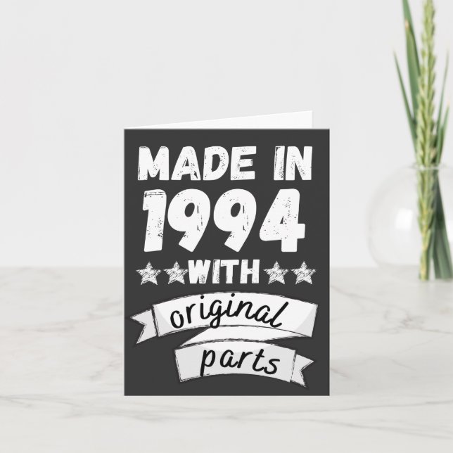 made in 1994 with original parts, note card (Front)