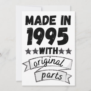 made in 1995 with original parts, thank you card